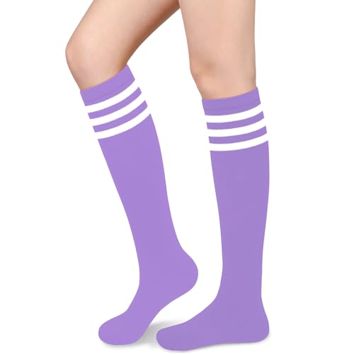 Sarfel Light Purple Knee High Socks Women Light Purple Socks Women Sexy Cheerleader Costume for Womens Halloween Costumes Fairy