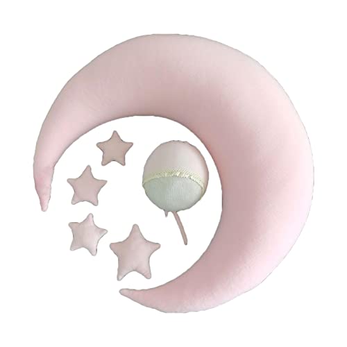 Simpatico cuscino in posa con cappello a forma di luna e stella per ragazzi e ragazze per fotografie fagioli luna stelle puntelli in posa