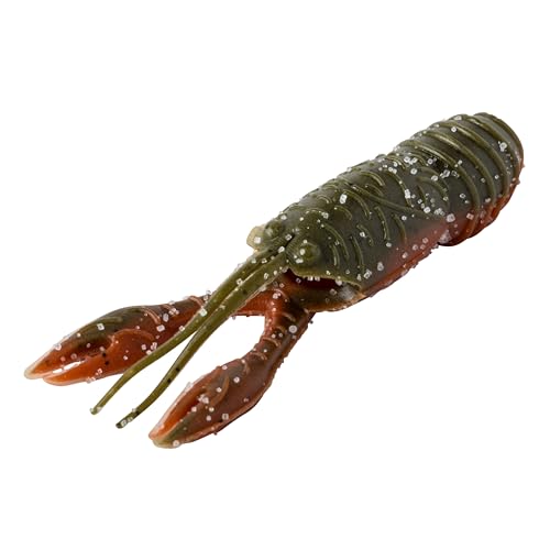 Great Lakes Finesse Juvy Craw Tube 2.5' Green Pumpkin Orange Belly