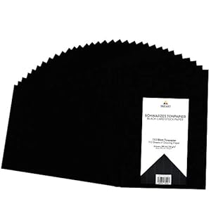 Tritart Tonpapier Schwarz A4, 110 Blatt
