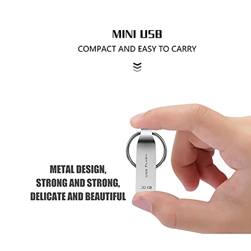 Kaulery USB Stick 32GB Memory Stick USB Speicherstick USB-Stick mit Schlüsselring Metall Thumb Memory Stick für PC… – Bild 7