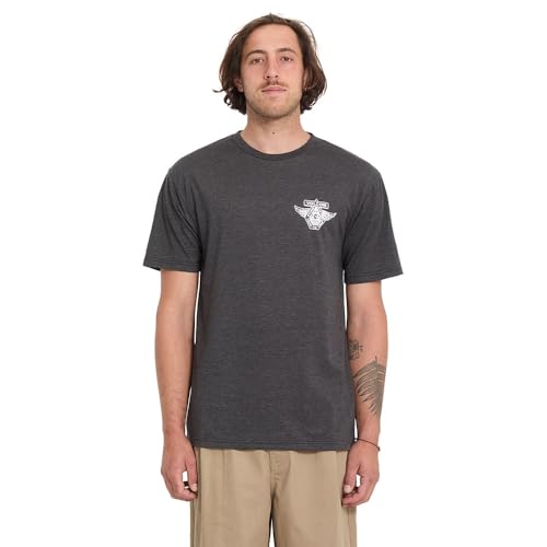 T-shirt homme Volcom Free Wheel manches courtes taille L en coton noir skate style
