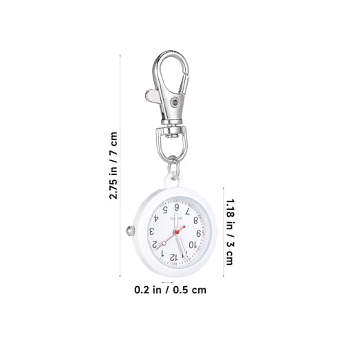 balacoo Clip On Pocket Watch - Nurses Watches for Women, Portable Badge Watch, Unisex Hanging Digital Clip Fob for Nurses Doctors(White) by balacoo - Image 4