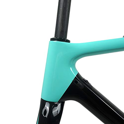 2019 Full Carbon Gravel Frame Cyclocross Bike Frame Disc Brake 700X40C Gravel Bike Carbon Frameset (Blue+Black, Xl Glossy) #TOP2