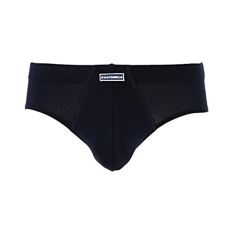 Cotonella Men's Black Briefs, X-Large Cover