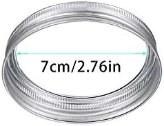 CocoMarket 10 Pcs Canning Lids, Regular Mouth Lids And Bands For Mason Jar, Stainless Steel Wide Mouth Lids, Split-type Lids, Leak Proof and Secure Canning Jar Caps (10pcs/70mm/Bands)