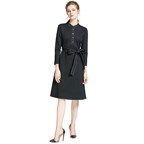 Robe A-line Luoma Bu style britannique à pois pour femme