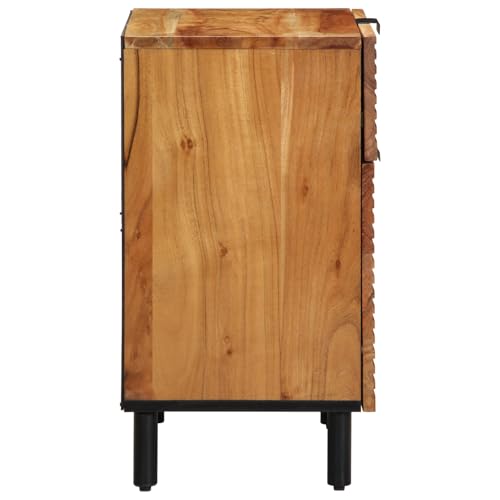 Table de chevet compacte en bois d'acacia pour optimiser les petits espaces - 7