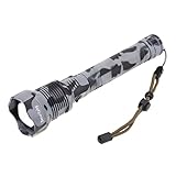 SecurityIng Camouflage Resistant Zoomable 9000 Lumen USB Rechargeable Tactical LED Flashlight with 3