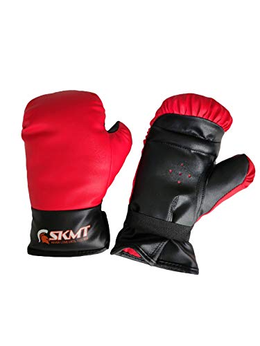 Image of SKMT Never Lose Until You Win SKMT Kids Boxing kit Black Red (Punching Bag, Gloves and Headgear, Age 2-8 Years)