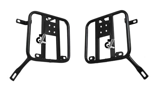 Image of Black Premium Saddle Stay /Luggage Carrier /Mounting Heavy Duty /Black Power Coated /Rust Protection Pair Right & Left Both Side Compatible with Royal Enfield Meteor 350 All Models