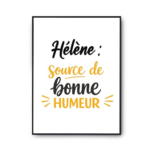 Affiche Hélène poster citation humour décoration murale imprimée