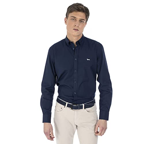 HARMONT&BLAIN Camicia Essentials in Cotone Tinta Unita Blu L