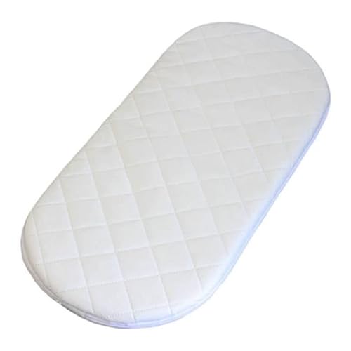 Matelas Ovale Couffin Nacelle Berceau Landau 74 x 28 x 2,5 cm Respirant & Hypoallergénique 1stopbabystore Matelas Couffin Osier Conforme aux Normes de Sécurité Antibactérien Antiacarien Cover