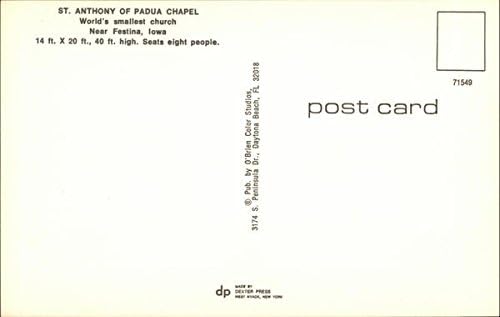 Miniatura 2 de St. Anthony of Padua Chapel Festina, Iowa IA Original Vintage Postcard