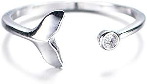 指輪 リング クジラ イルカ シャチ 尻尾 パール ジュエリー 宝石 レディースリング ギフト プレゼント 海 リング 通販 Amazon