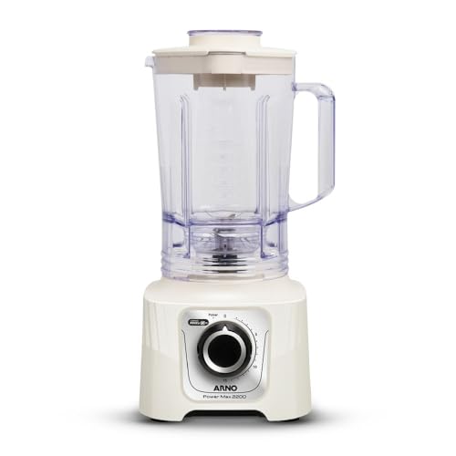 Liquidificador Arno Powermax 2200 LN64, Marfim, com 6 Lâminas Powelix Pro, 3,1L de Capacidade, 15 Velocidades e Design Moderno, 110V