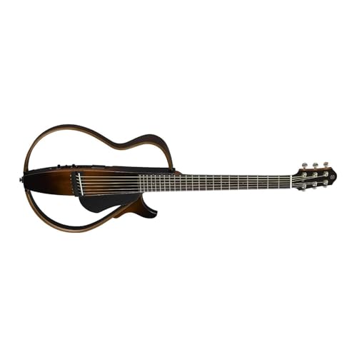 Image of Yamaha SLG200S TBS Steel String Silent Guitar with Hard Gig Bag, Tobacco Sunburst | Mahogany Body and Neck, Rosewood Fingerboard and Frame, Srt-Powered Preamp with Effects, Line and Phone Out