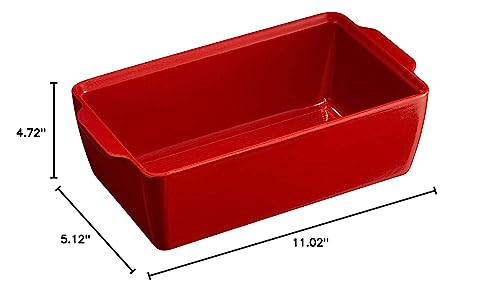 Emile Henry Burgundy Bread Loaf Baker, 11.02 X 5.12 X 4.72In #TOP6