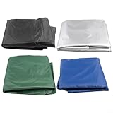 IBC - Funda protectora para depósito de agua de 1000 L, lámina aislante con solapas de acceso para soporte de palés, cubierta de grifo, negro, verde, azul, gris (azul)