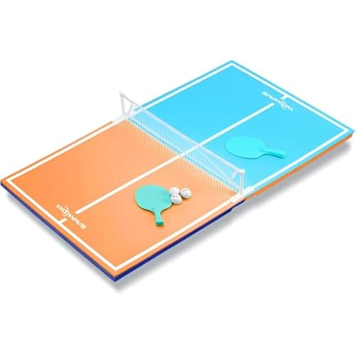 WOOWAVE Floating Ping Pong Table for Pool Party, Pool Ping Pong Table Floating for Swimming Pool Game, Floating Table Tennis Game for Summer Outdoor Fun Including Floating Table, Paddles, Balls, Net