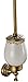 Produktbild Weare Home Kupfer Toilettenbürste und Keramik Glas Form Halter Set mit Einschnitt, Minimal Klassic Bad Set Retro Solide Klassic Bronze Beschichtung Wandmontage Haltbar Badzubehör Badausstattung