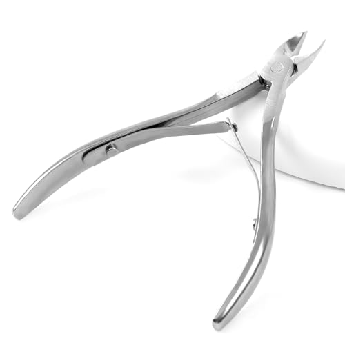Cuticle Trimmer, Cuticle Nippers, Corta Cuticulas Profesional, Professional Stainless Steel Cuticle Cutter Cuticle Clippers Cuticle Remover, Sharp Nail Clippers for Fingernails and Toenails(Silver)