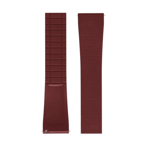 Bracelet FKM 22mm à dégagement rapide découpable motif lin rouge