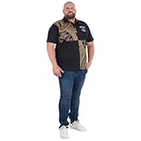 100% coton biologique Ruckfield - Polo en coton biologique noir imprimé avec une coupe droite et un col à revers - Taille x_l