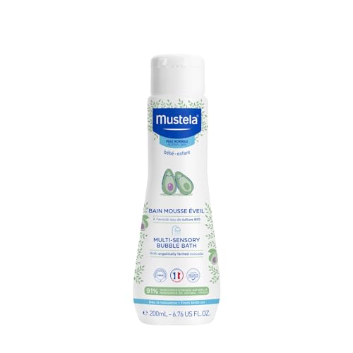 Image of Mustela Baby Multi-Sensory Bubble Bath with Natural Avocado – Biodegradable Formula - 6.76 oz. – Packaging may vary