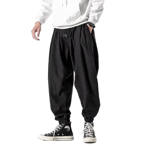 Korean Men Casual Pants Sweatpants Trousers Male Oversize Wide-Leg Harem Pants Woman Streetwear