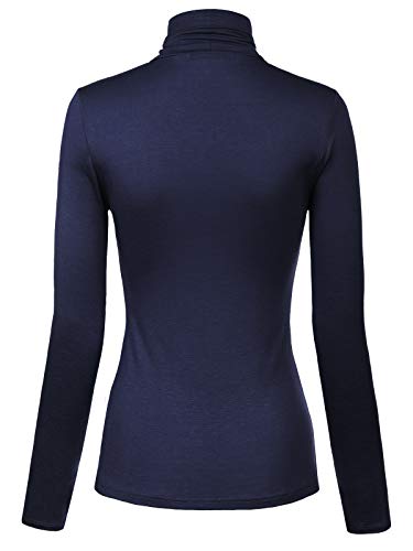 Image of MixMatchy Women's Slim Lightweight Long Sleeve Pullover Turtleneck Mock Shirts Base Layer Undershirts Active Tops