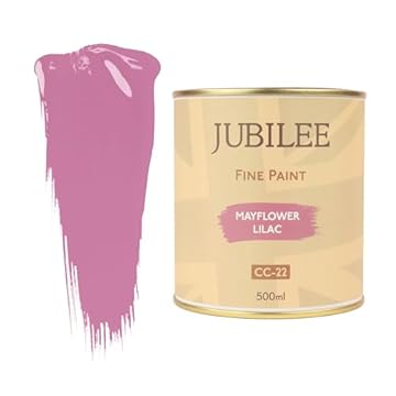 Guild Lane Jubilee Furniture Paint – Upcycle & Transform Wood, Metal & Glass – Soft Sheen Finish for Indoor & Outdoor – Durable & Easy to Apply Multi-Surface Paint (Mayflower Lilac, Purple, 500ml)