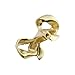 Savagrow 6PCS Gold Bow Shape Drawer Knobs Brass Pulls Knobs, Single Hole Handles for Drawer Cabinet Door Wardrobe Storage Cabinet Handle