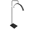 Eyelash Lamp - Dimmable LED Floor Lamp Lash Light for Eyelash Extensions, Salon SPA, Esthetician, Tattoo Artists - Rotating Half-Moon Head, Shadowless Lighting, Adjustable Brightness (Classic Black)