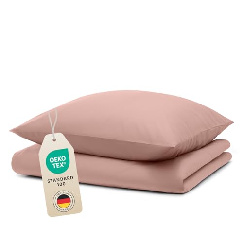 Blumtal Bettwäsche 140x200cm + 80x80cm Kopfkissenbezug - Oeko-TEX zert. Mikrofaser Bettwäsche Set - Mikrofaser Bettbezug bis 95 °C - Deckenbezug +...