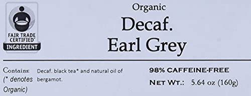 Davidson's Organics, Decaffeinated Earl Grey, 100-count Unwrapped Tea Bags