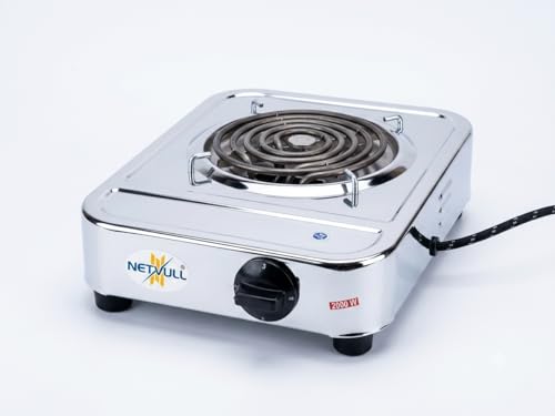 Image of Stainless Steel 2000 Watt Induction Cooktop Electric Stove Without Gas for Kitchen Energy Efficient Induction Chulha for All Utensils Compact Hot Plate for Daily Cooking