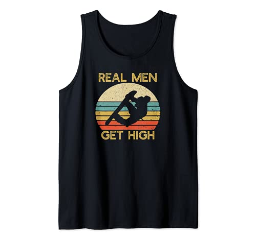 Mens Real Men Get High Snowboarding, Black