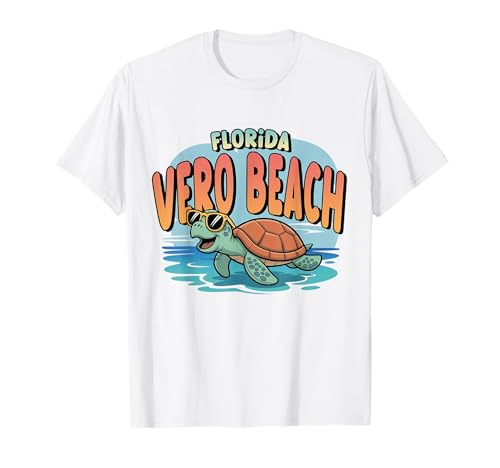 Vero Beach Florida FL Beach Cartoon Graphic Vacation Funny T-Shirt