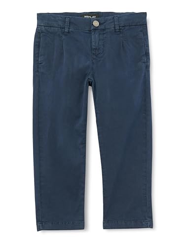 Pantalones niños Replay Sb9071 en gabardina premium con acabados de alta calidad