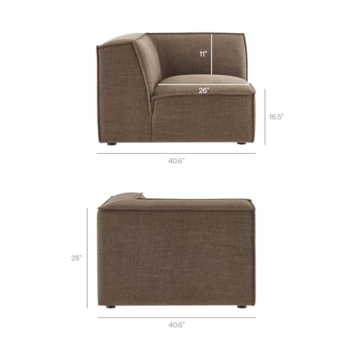 Sillón Modular Esquinero Tela Mocha miniatura 3