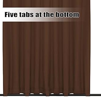 Easy-Going Outdoor Curtains Waterproof Windproof Weatherproof Curtain for Patio, Cabana, Porch, Pergola and Gazebo, Grommet Top and Tab Bottom Drape, 1panel, 110x108 inch, Brown