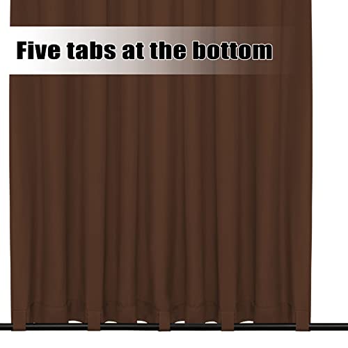 Easy-Going Outdoor Curtains Waterproof Windproof Weatherproof Curtain for Patio, Cabana, Porch, Pergola and Gazebo, Grommet Top and Tab Bottom Drape, 1panel, 110x108 inch, Brown