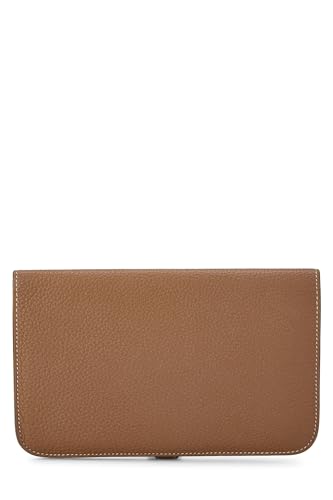 Pre-Loved Gold Togo Dogon Wallet GM, Brown3