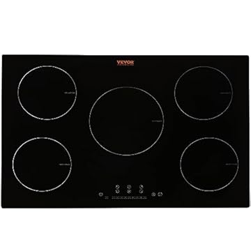 electric range with induction cooktop