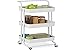 Relaxdays Chariot sur roulettes, 3 étages, métal, Plastique, Service Cuisine, poignée 86x42,5x36 cm, Choix de Couleurs