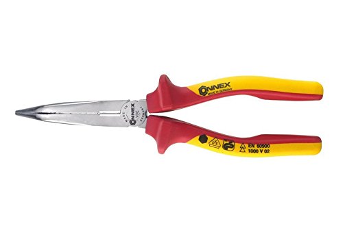 Max-power um101032 Pinza Pinzas Curvadas Con aislamiento 1000 V para electricista 200 mm, Azul