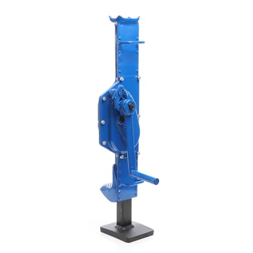 Wiltec Stahlwinde 5000 kg mit Bauhöhe 725 mm, 300 mm Hubhöhe, Robuste Zahnstangenwinde, Hubwinde mit 2 Ansätzen, Stockwinde