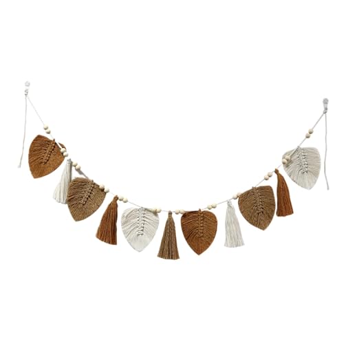 Generic Boho macrame folhas pendurado na parede decoração da arte da parede, artesanal, artesanato m